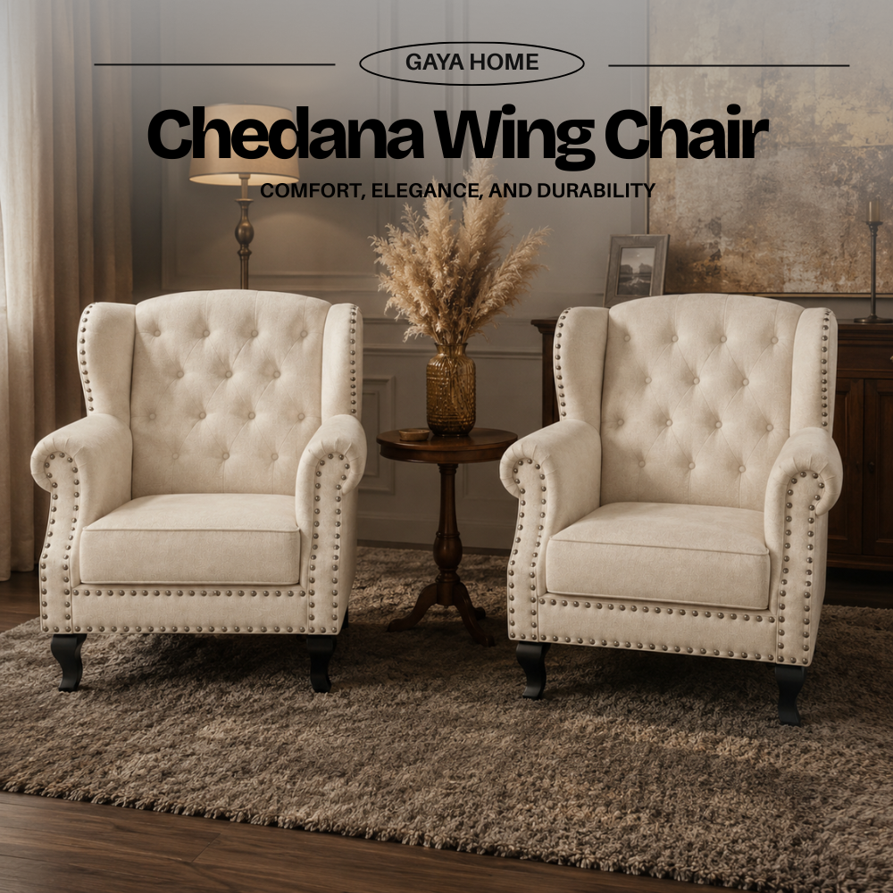 Chedana Chesterfield Wing Chair Set (03)