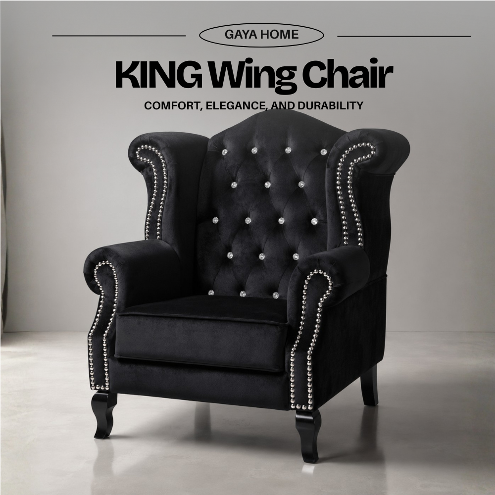 King Chesterfield Wing Chair (202)