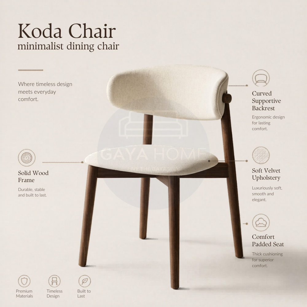 Koda Minimalist Dining Chair (C241)