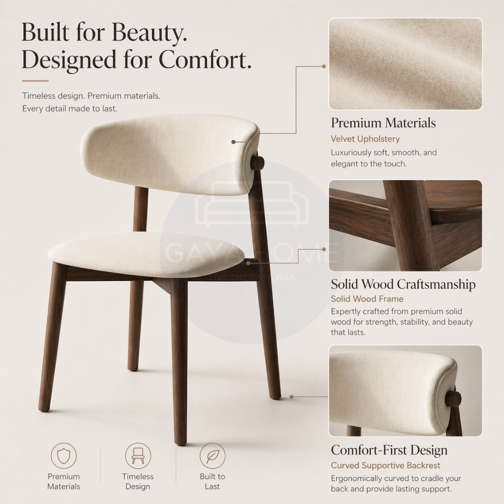 Estela Japandi Marble Top Dining Set C241