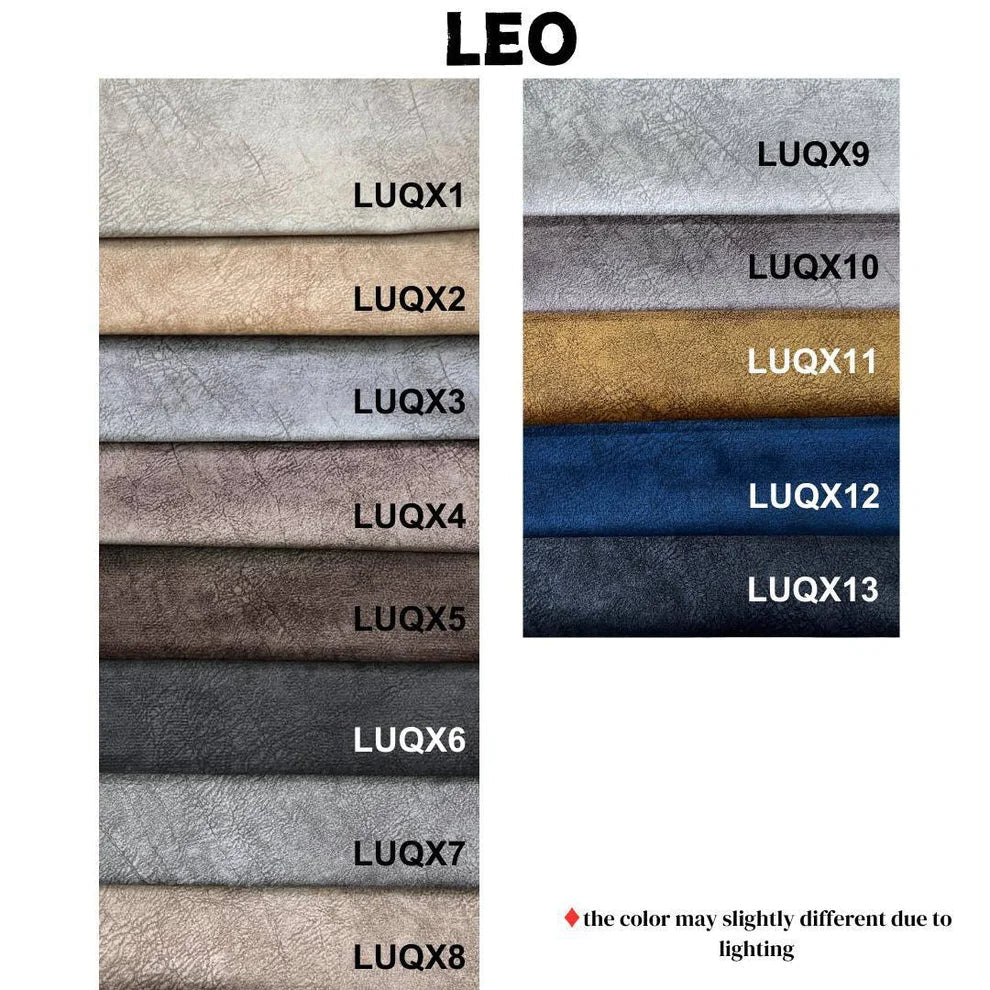Leo upholstery colour swatches for Gaya Home furniture