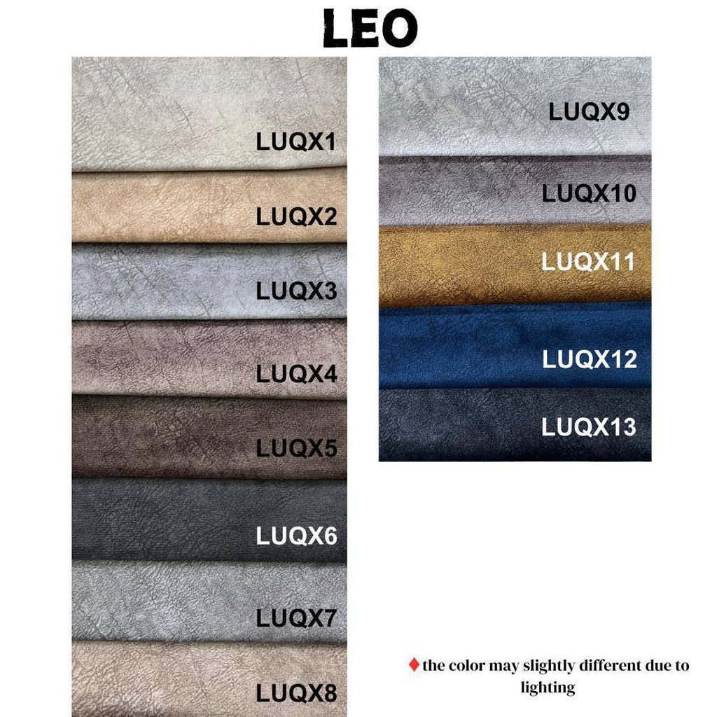 Leo upholstery colour swatches for Gaya Home furniture