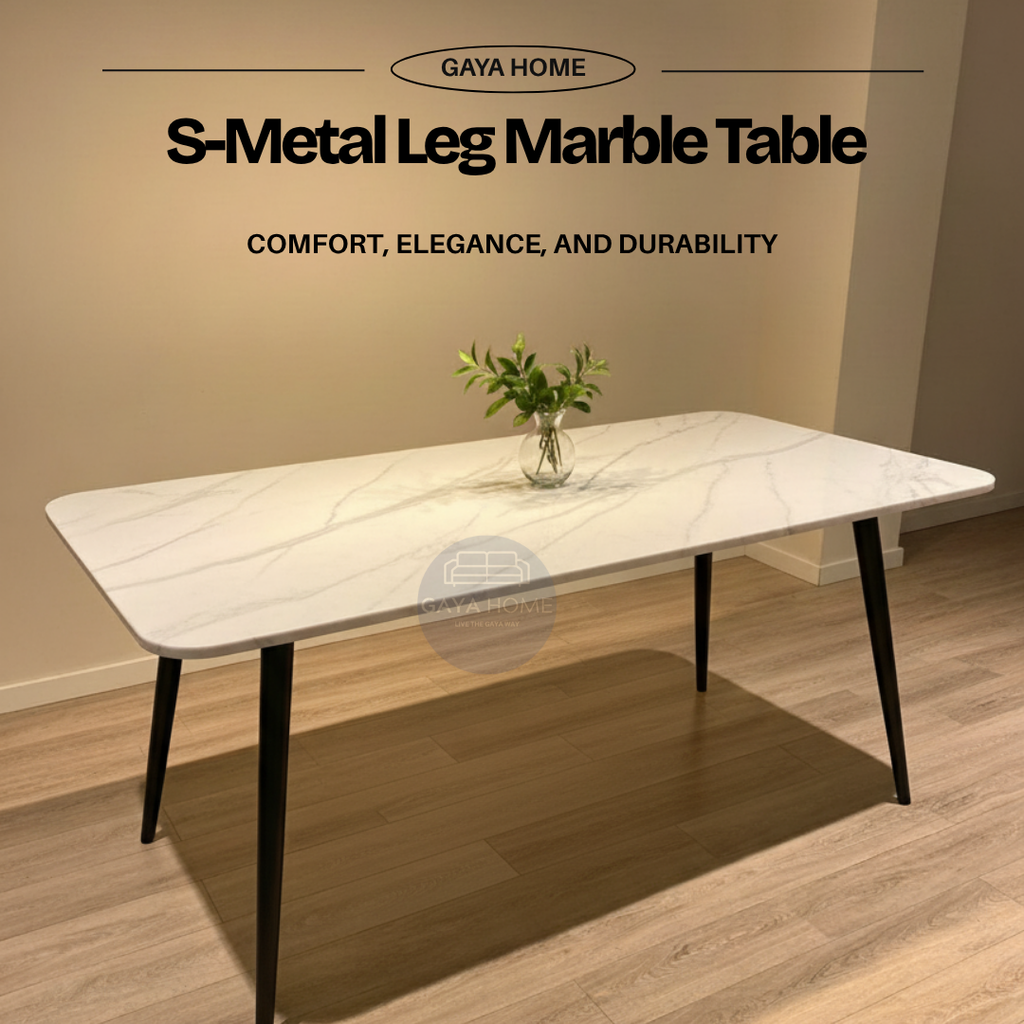 Ceramic Dining Table with Metal Legs promotional product image