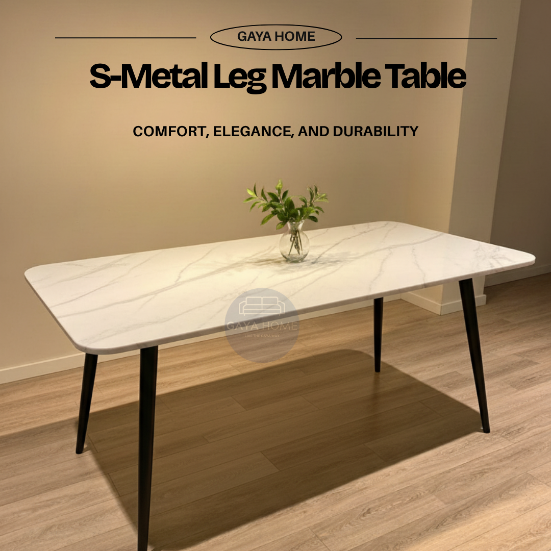 Ceramic Dining Table with Metal Legs promotional product image