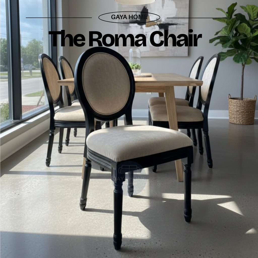 Roma dining chair used across chair and dining set products