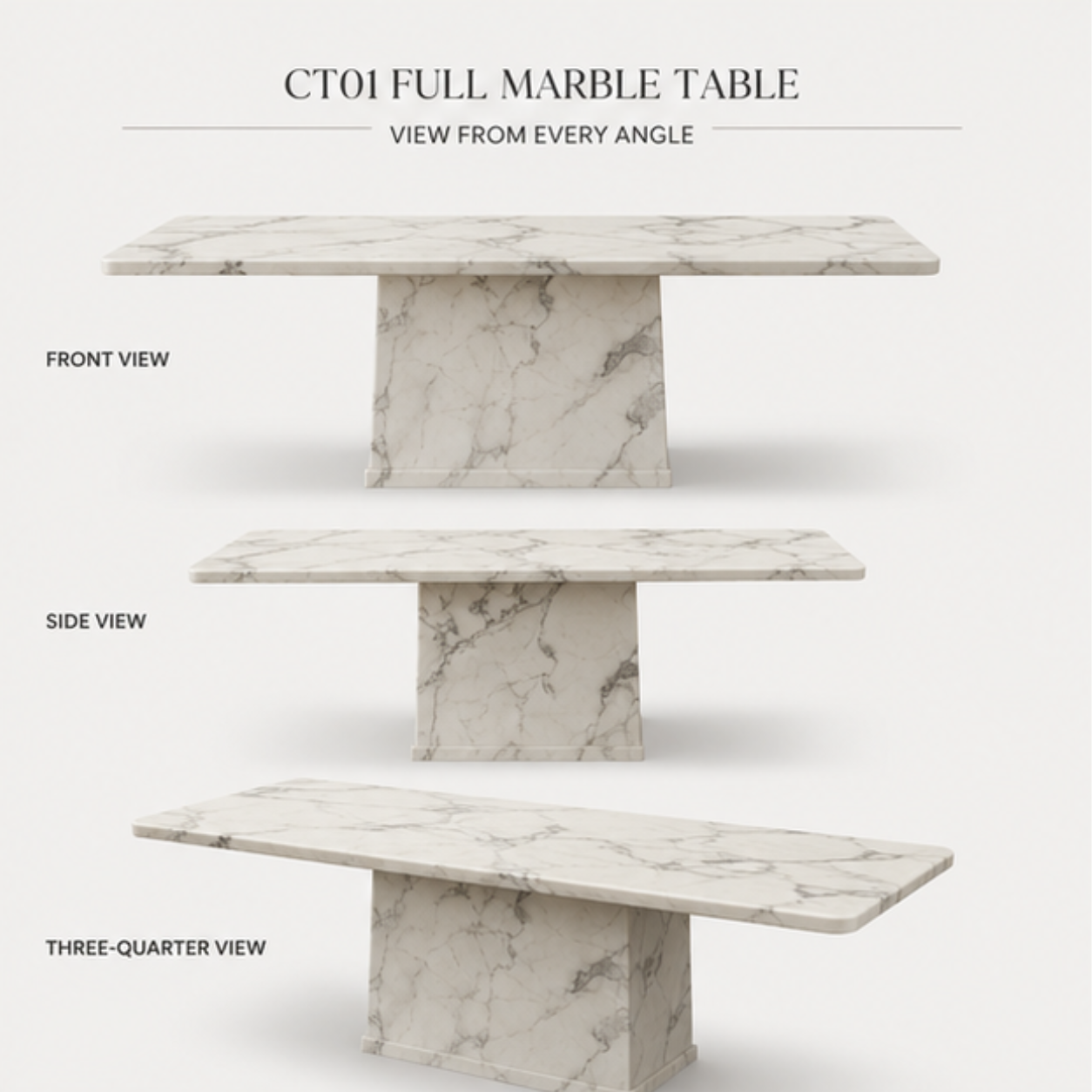 CT01 Full Marble Table