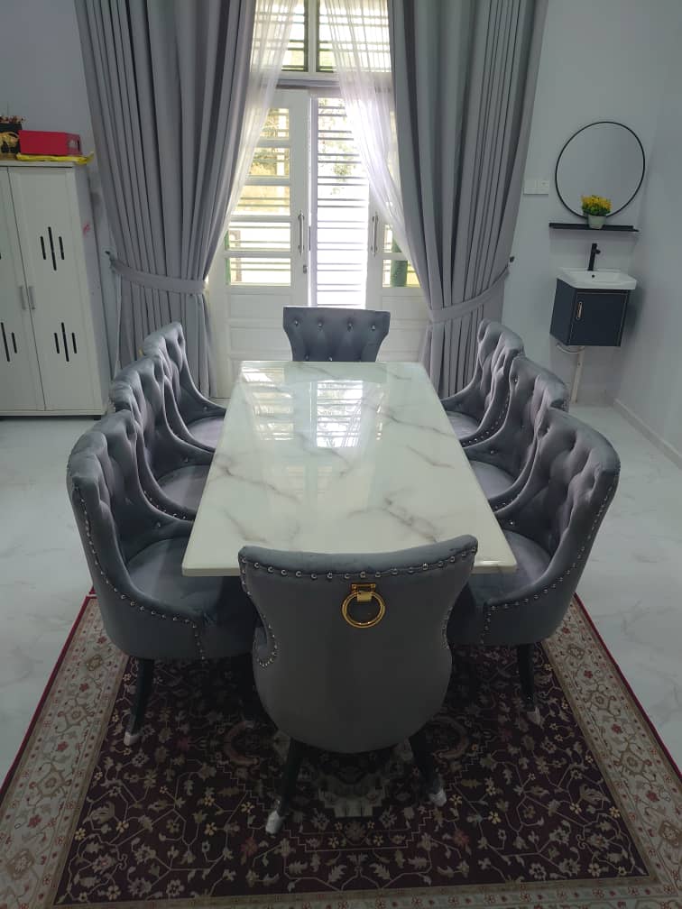 Butterfly marble dining set product detail image