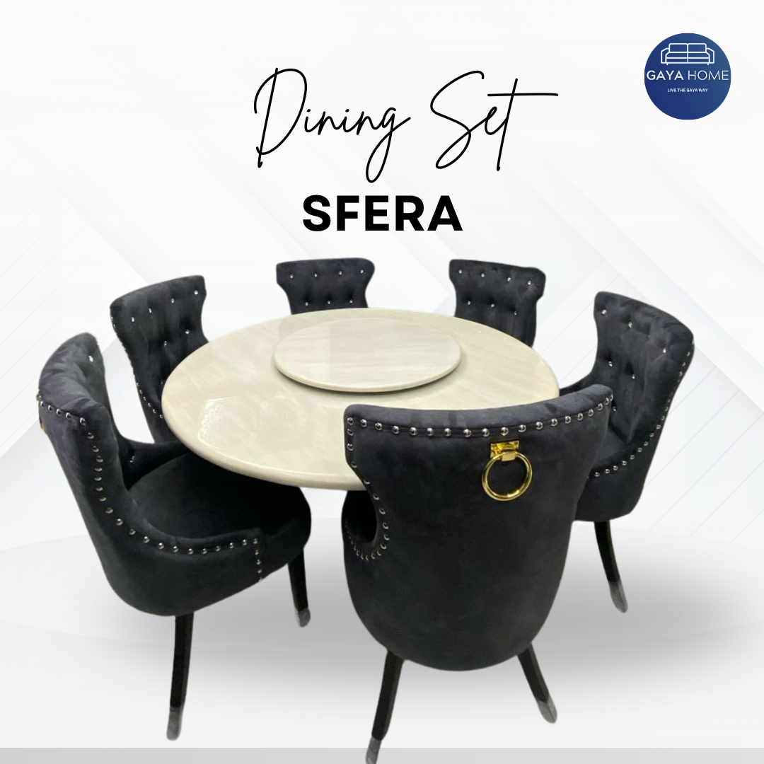 Butterfly Round Marble Dining Set product graphic