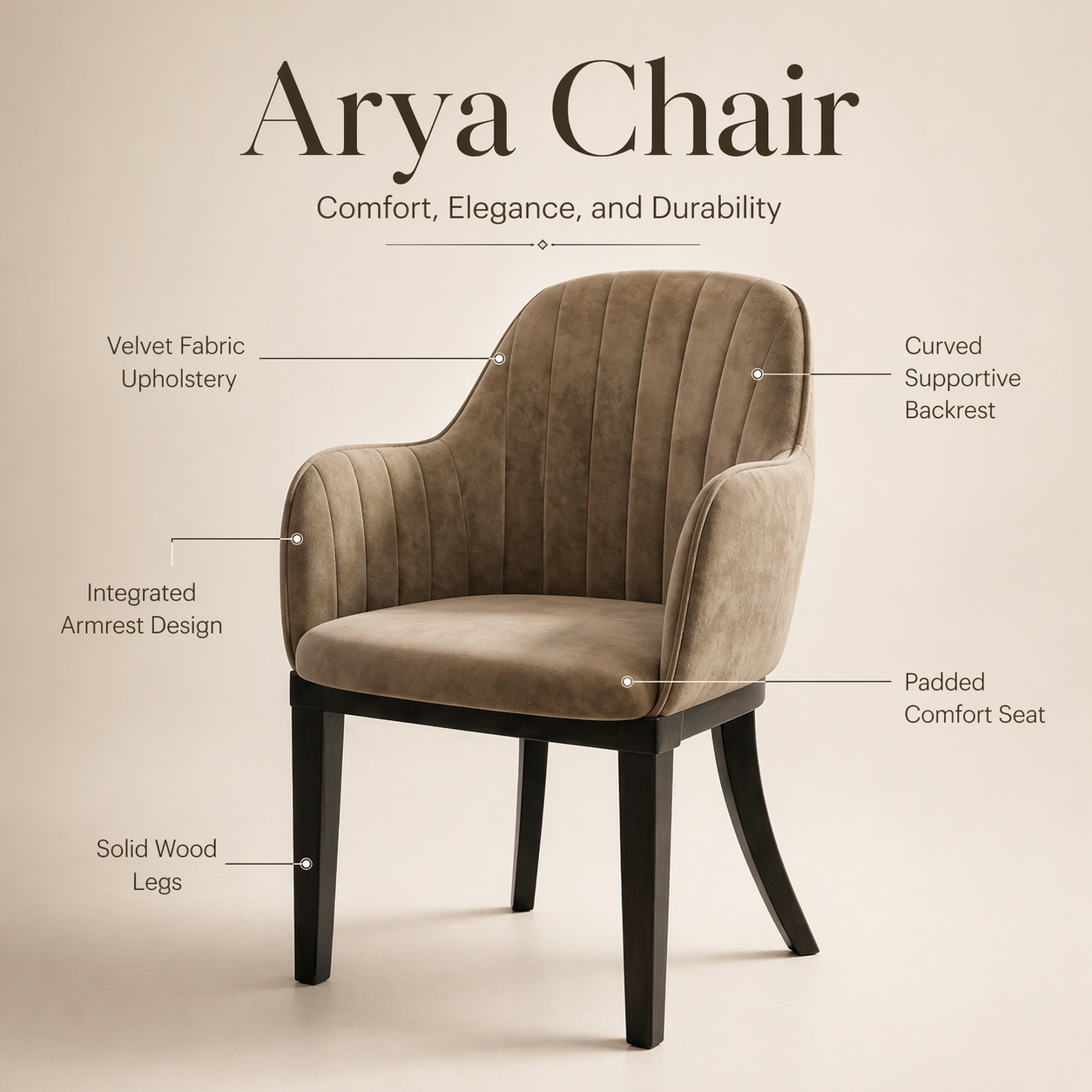 Poko Arya Japandi Dining Set Series (ST16)