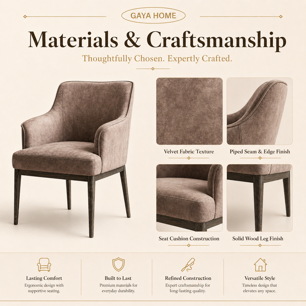 Low Rest Series Dining Chair (C227)