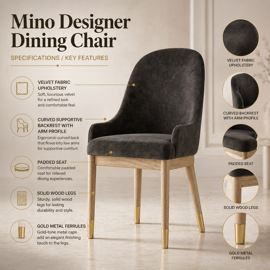 Mino Poko Japandi Dining Set (C240)