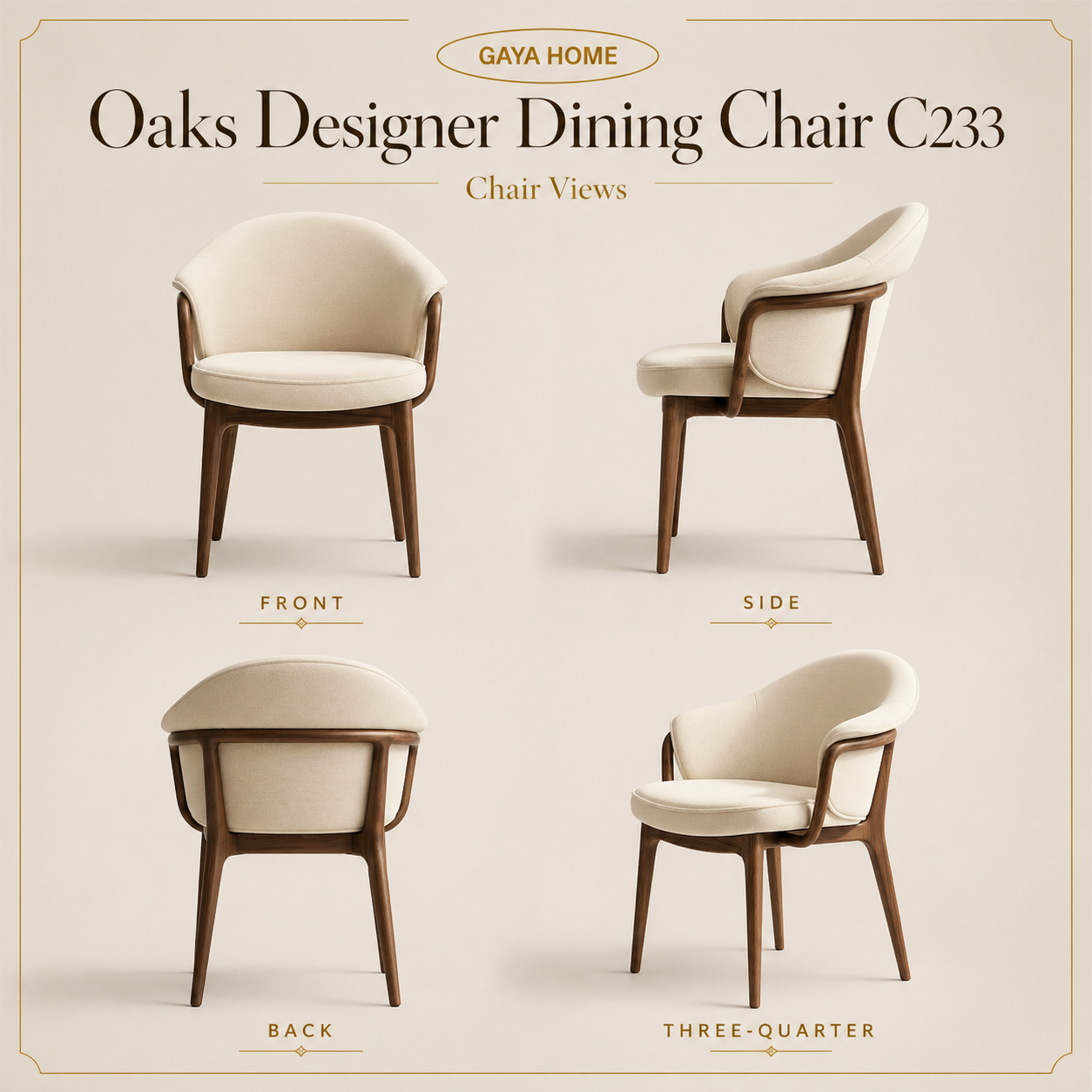 Oaks Designer Dining Chair (C233)