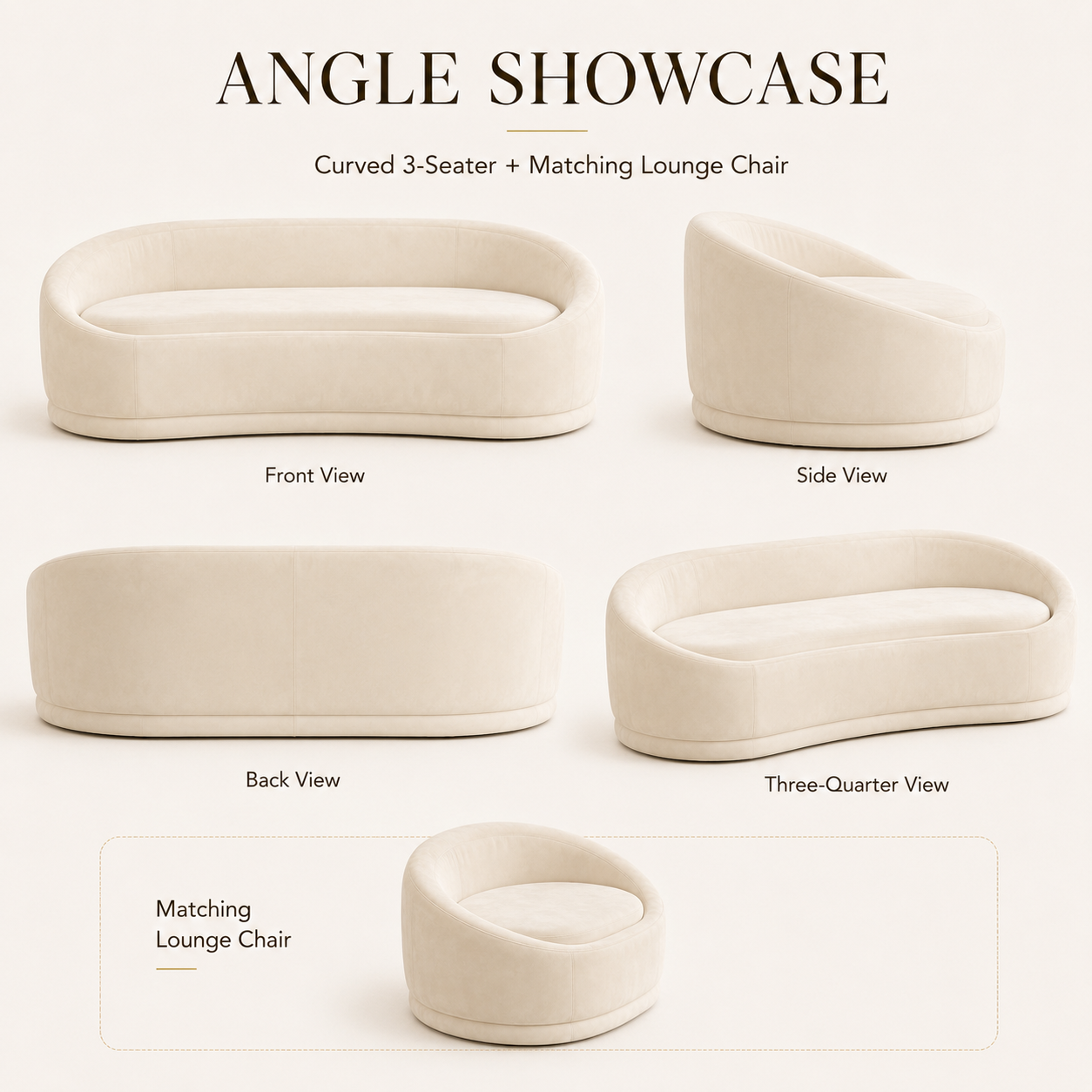 The Dune Set (1654) | Premium Curved Designer Sofa Series