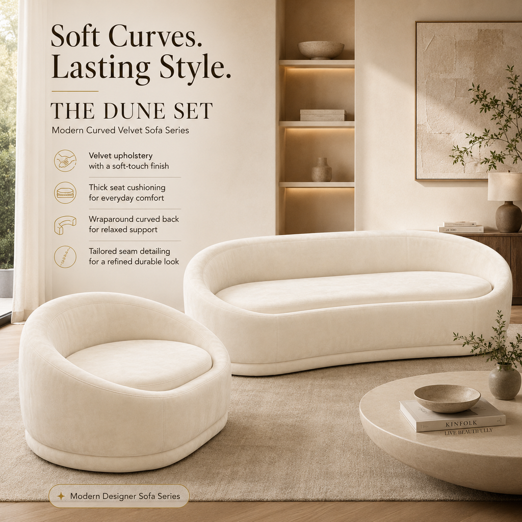 The Dune Set (1654) | Premium Curved Designer Sofa Series