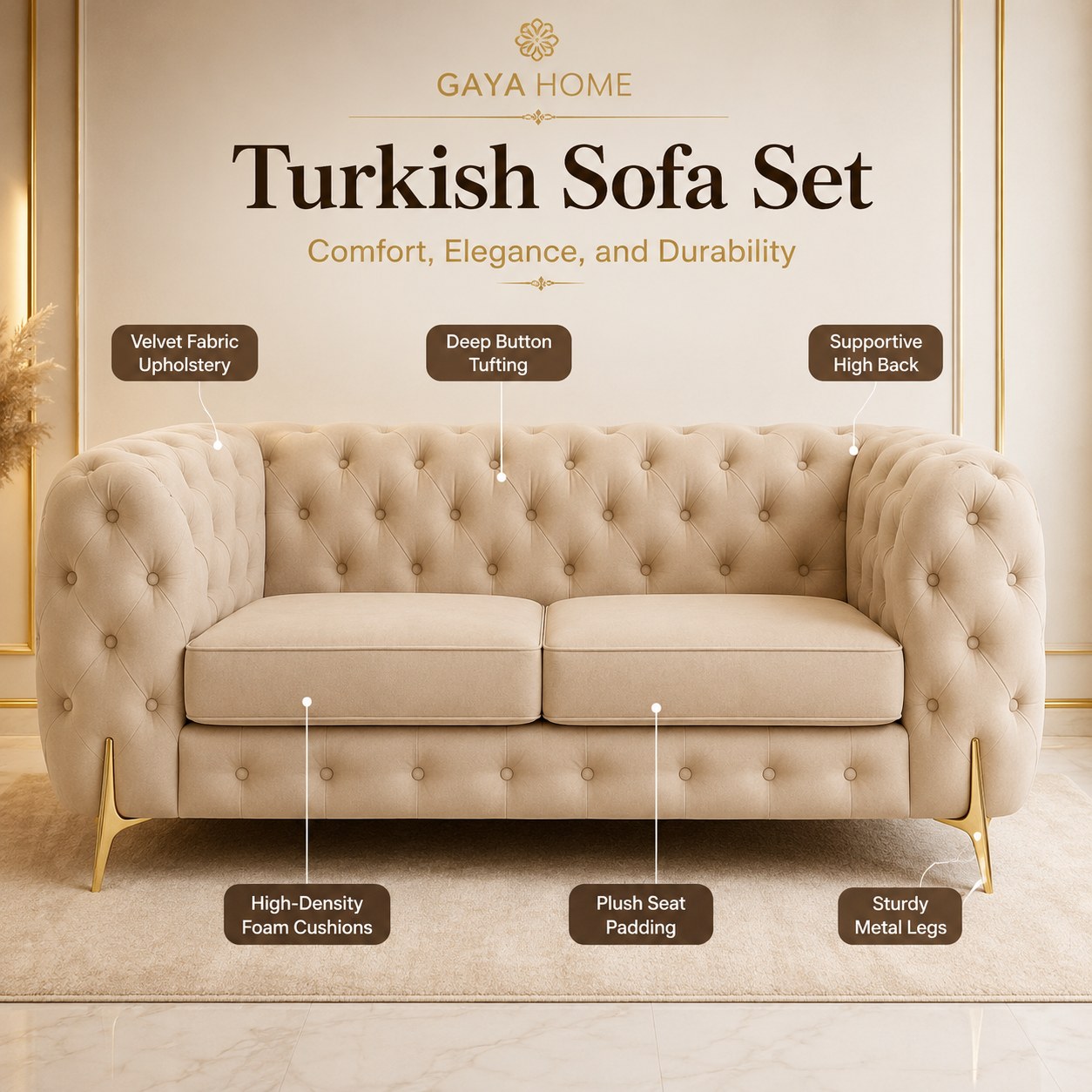 Turkish Sofa Set (1640)