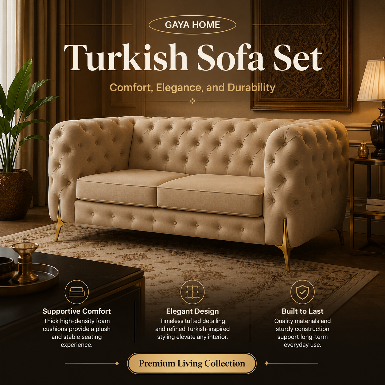Turkish Sofa Set (1640)