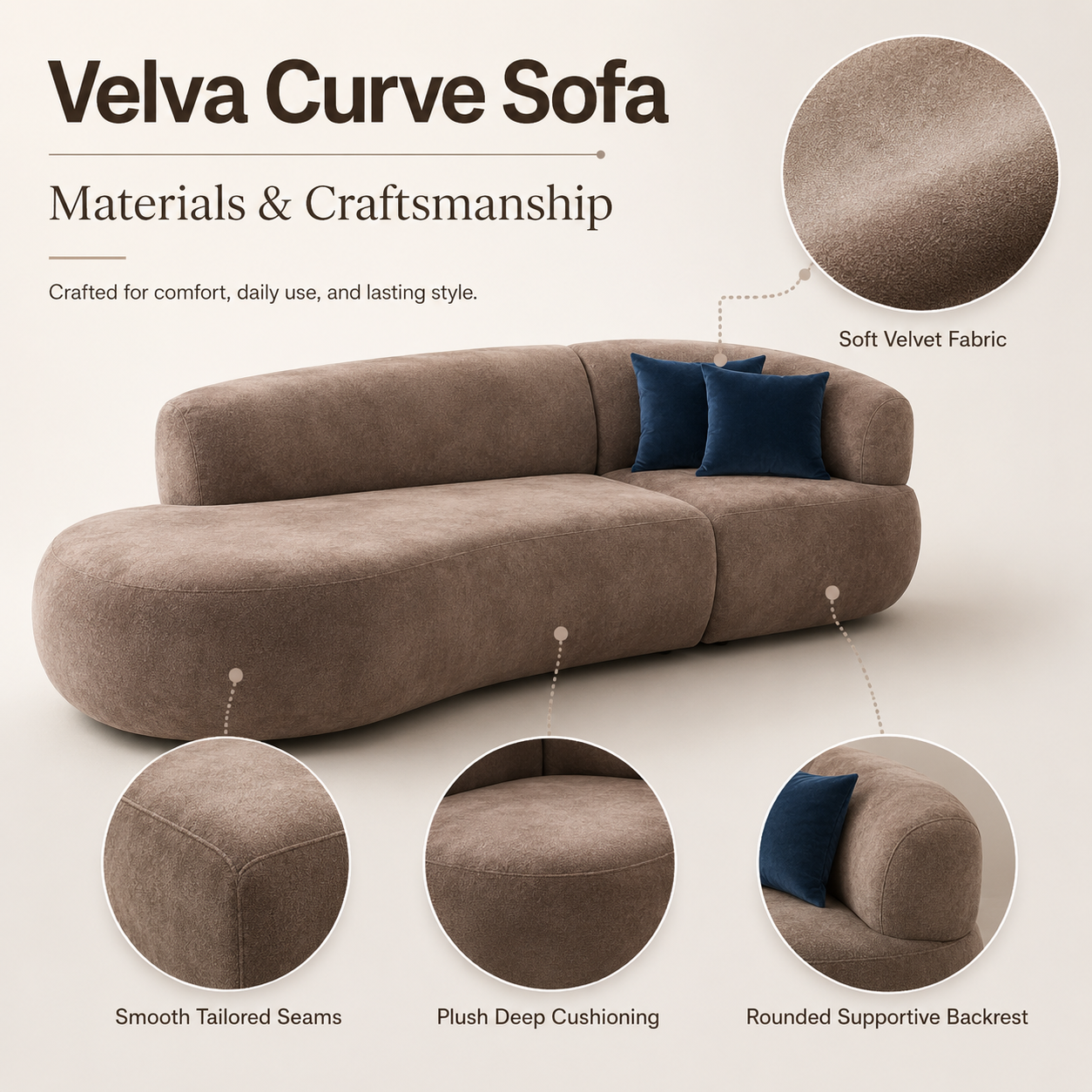 Velva Curve Sofa (1646)