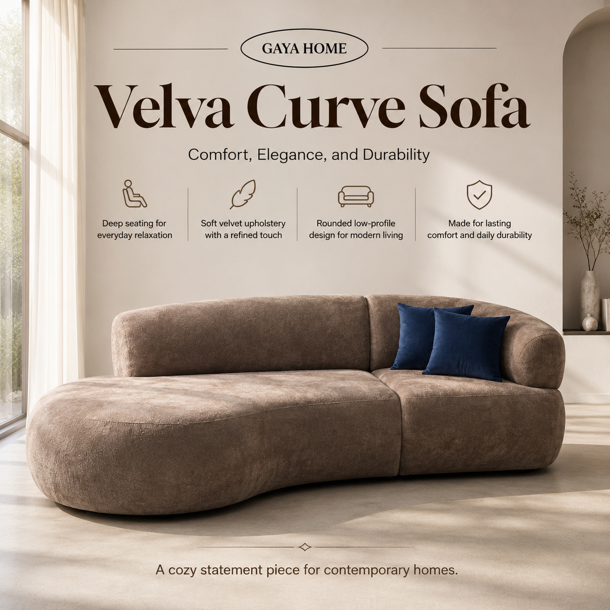 Velva Curve Sofa (1646)