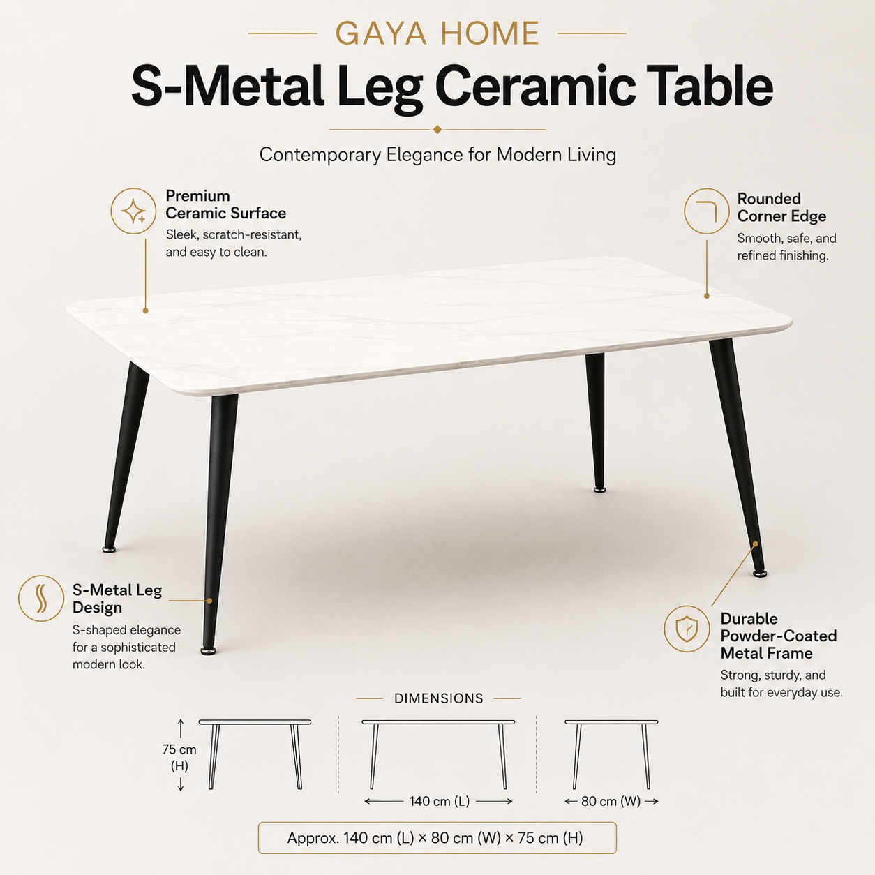 Omni Ceramic Dining Set (C236)