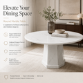 Round Marble Table with Hexagon Marble Legs (831/1060)