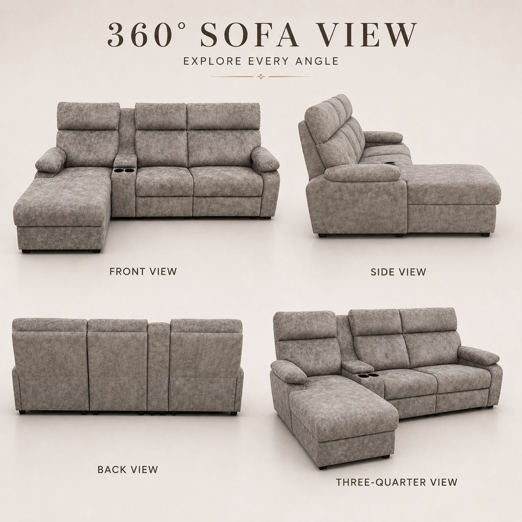 CozyRecline Versatile L-Shaped Sofa (1641)