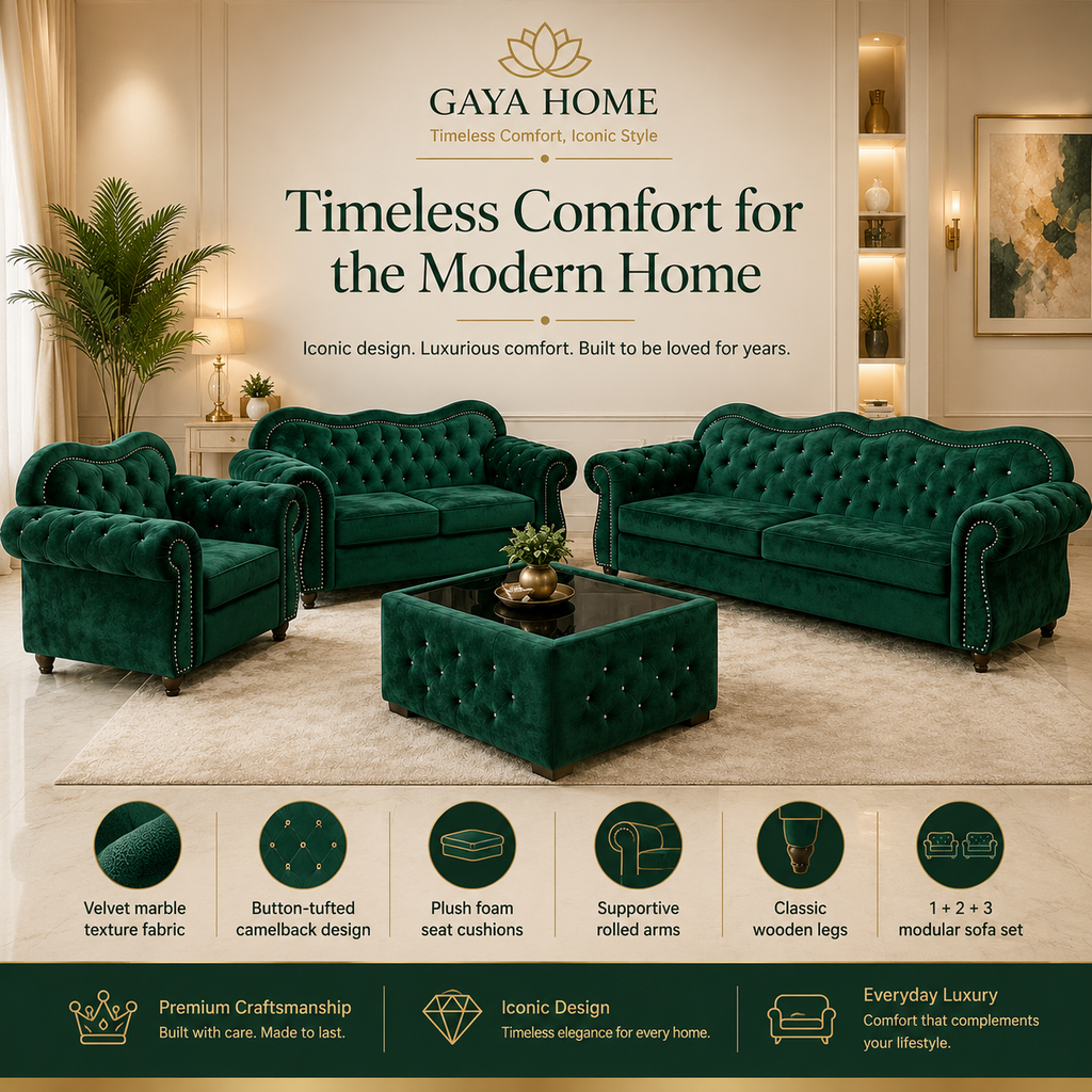 Camelback Sofa Set (1626)