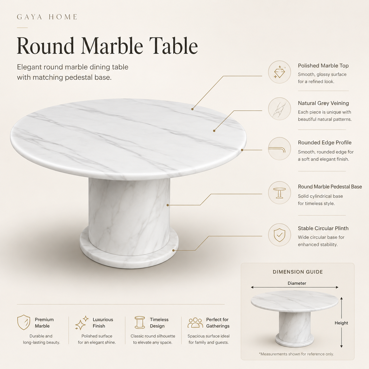 Butterfly Dining Set - Round Full Marble