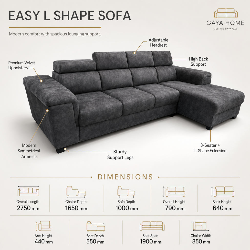 Easy L Shape Sofa (1632)