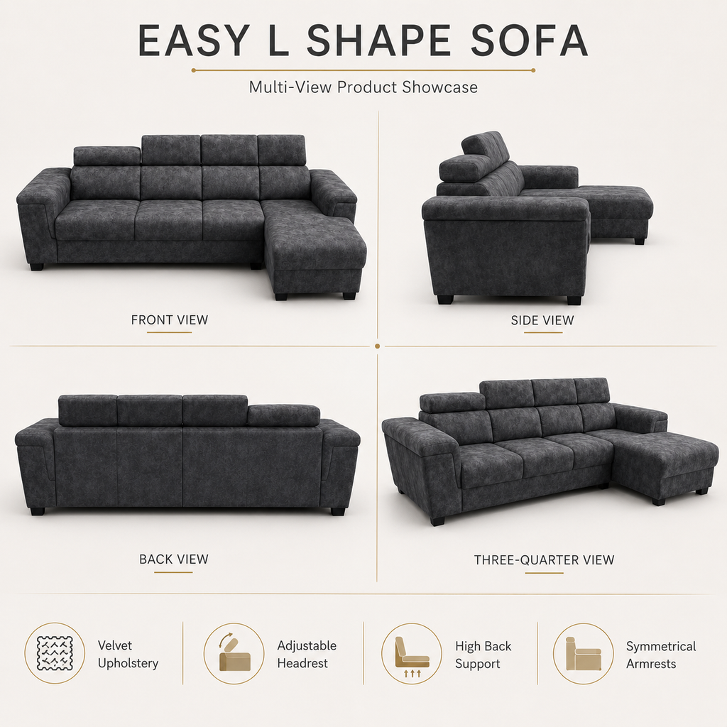 Easy L Shape Sofa (1632)