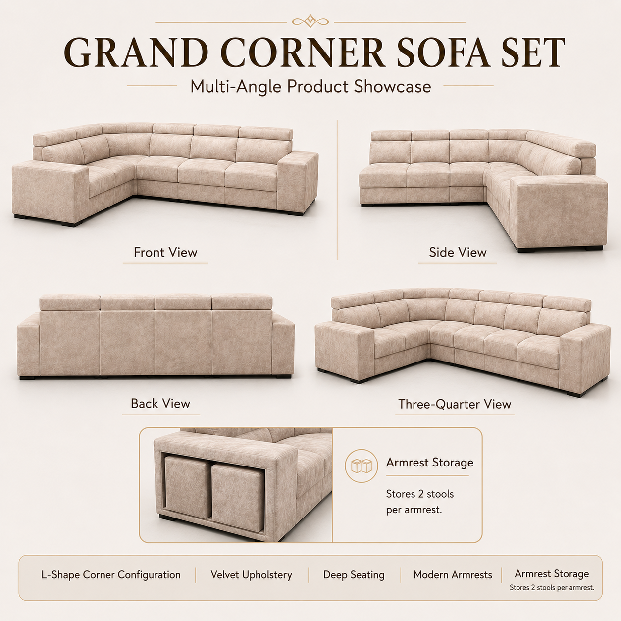 Grand Corner Sofa (1632-corner)