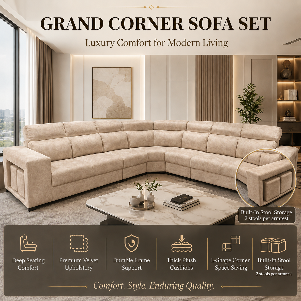 Grand Corner Sofa (1632-corner)