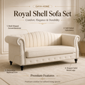 Royal Shell Sofa Set | Trending Simple &amp; Modern Line Design (779)