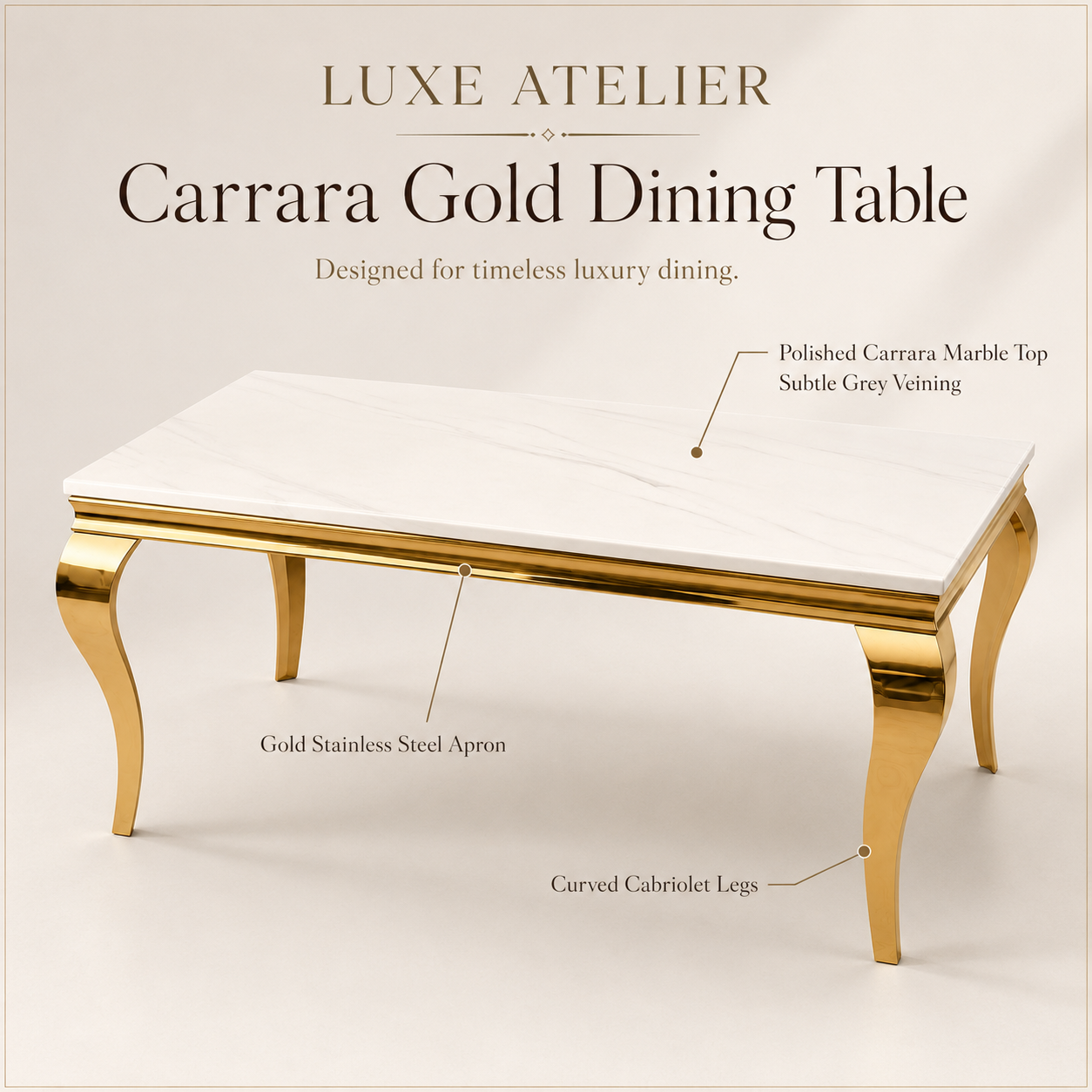 Mermaid Marble Dining Set (C228)