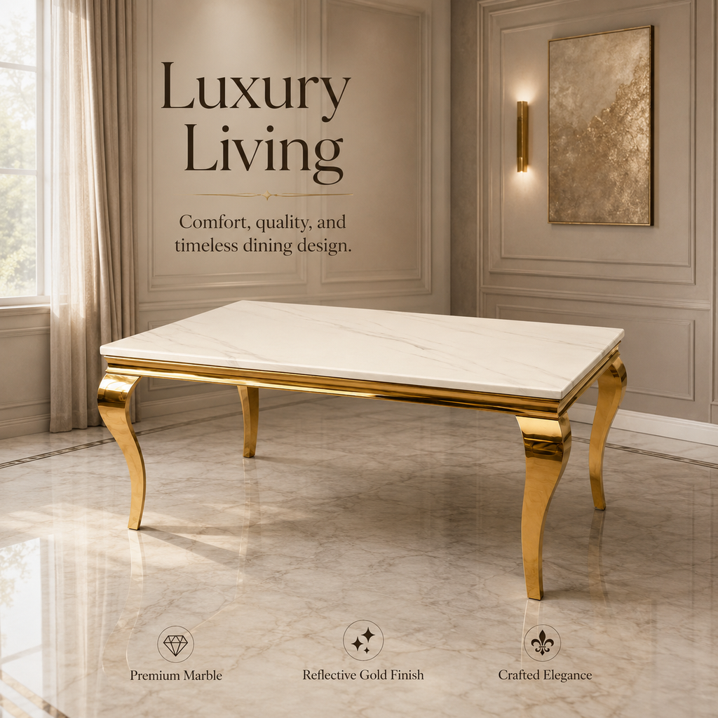 Mermaid Marble Dining Set (C228)