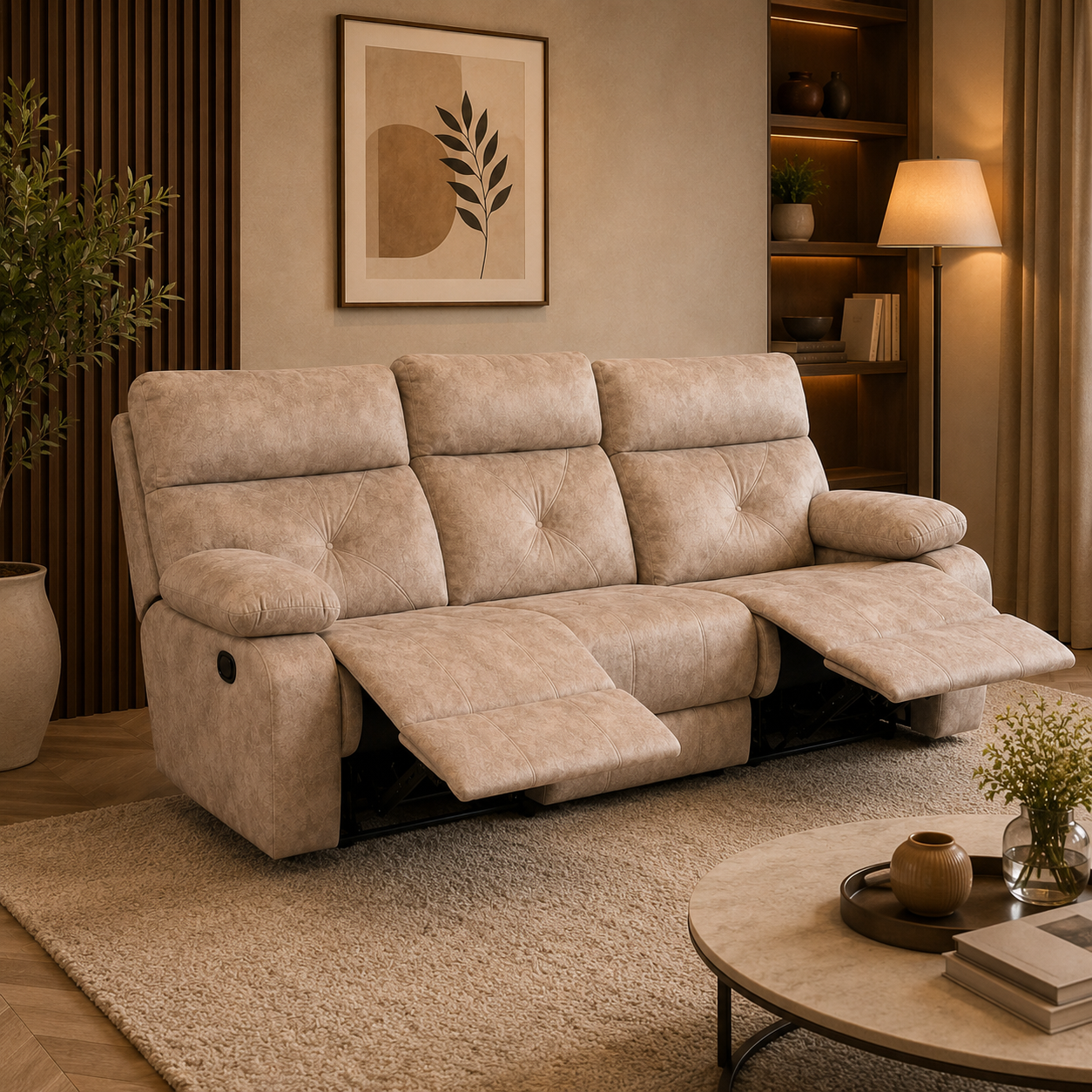 Arlo 3-seater recliner sofa in a modern living room