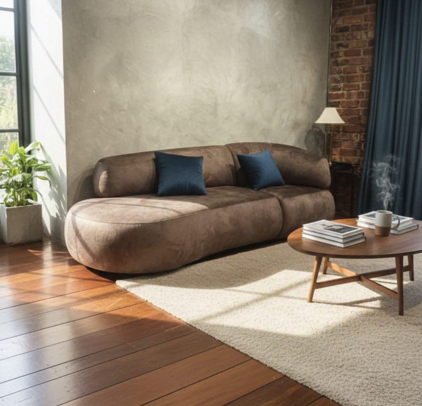 Velva Curve Sofa front view