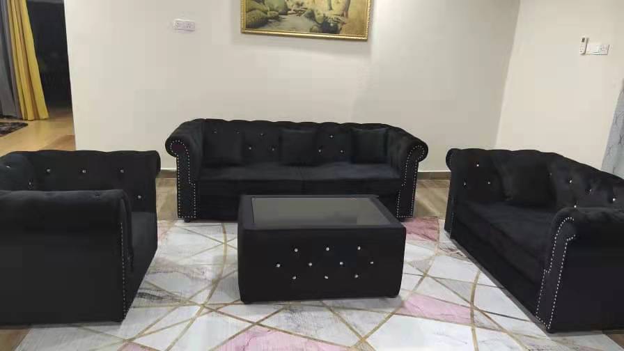 Classic Chesterfield Sofa Set alternate lifestyle view
