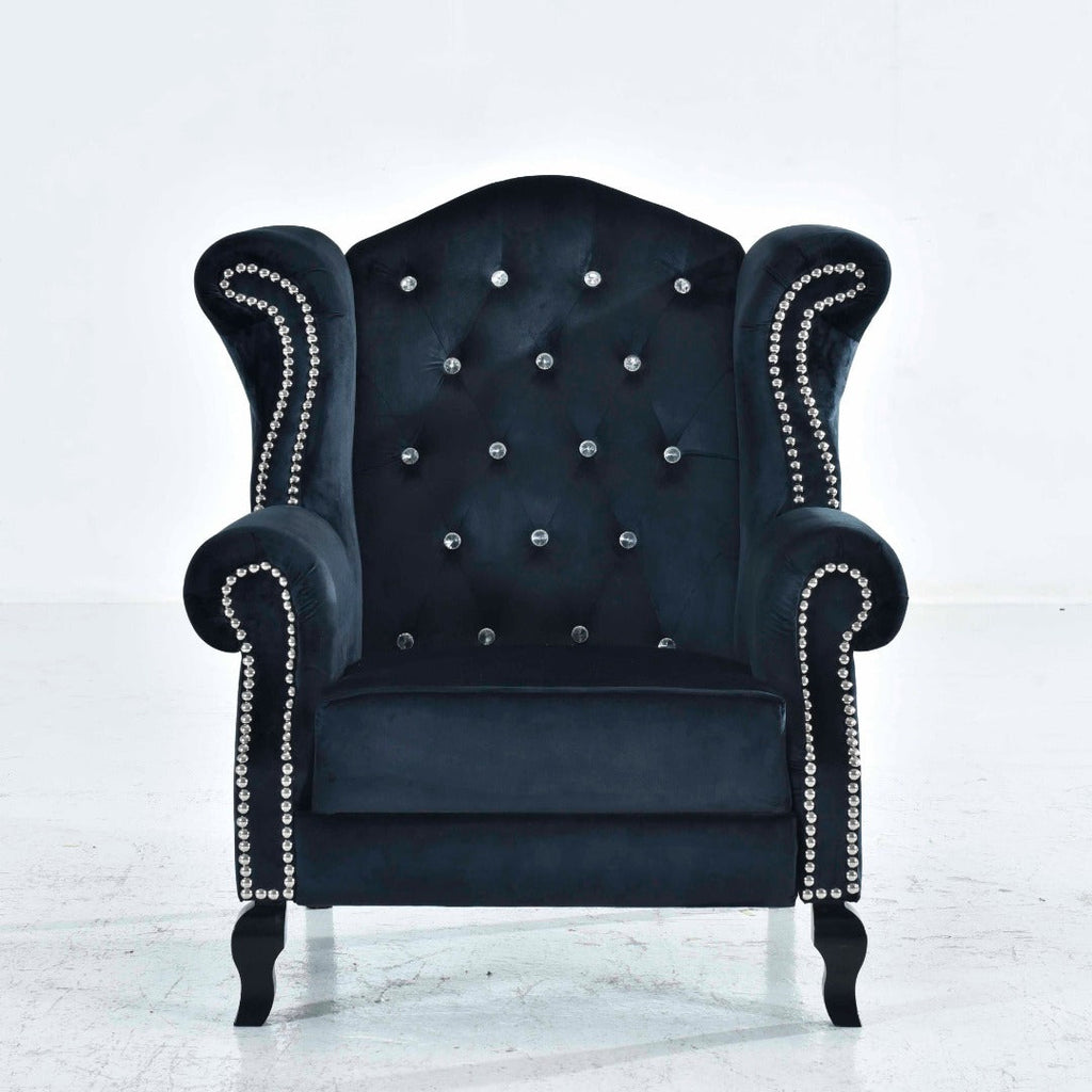 King Chesterfield Wing Chair alternate lifestyle view