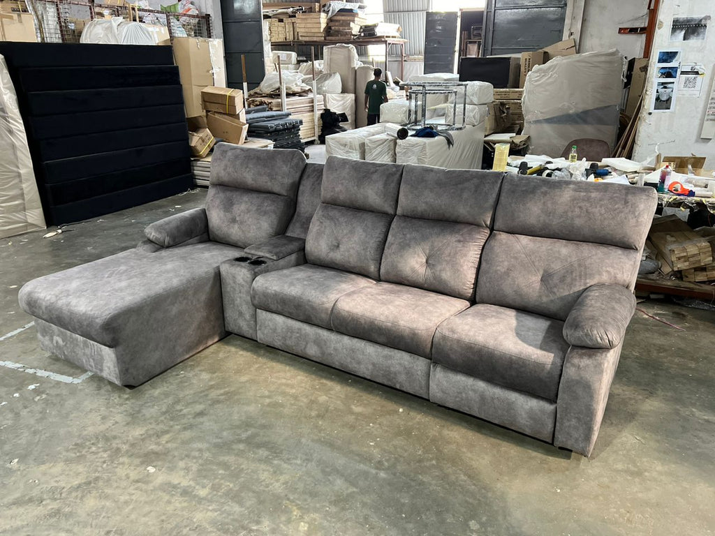 CozyRecline L-Shaped Sofa home setting image