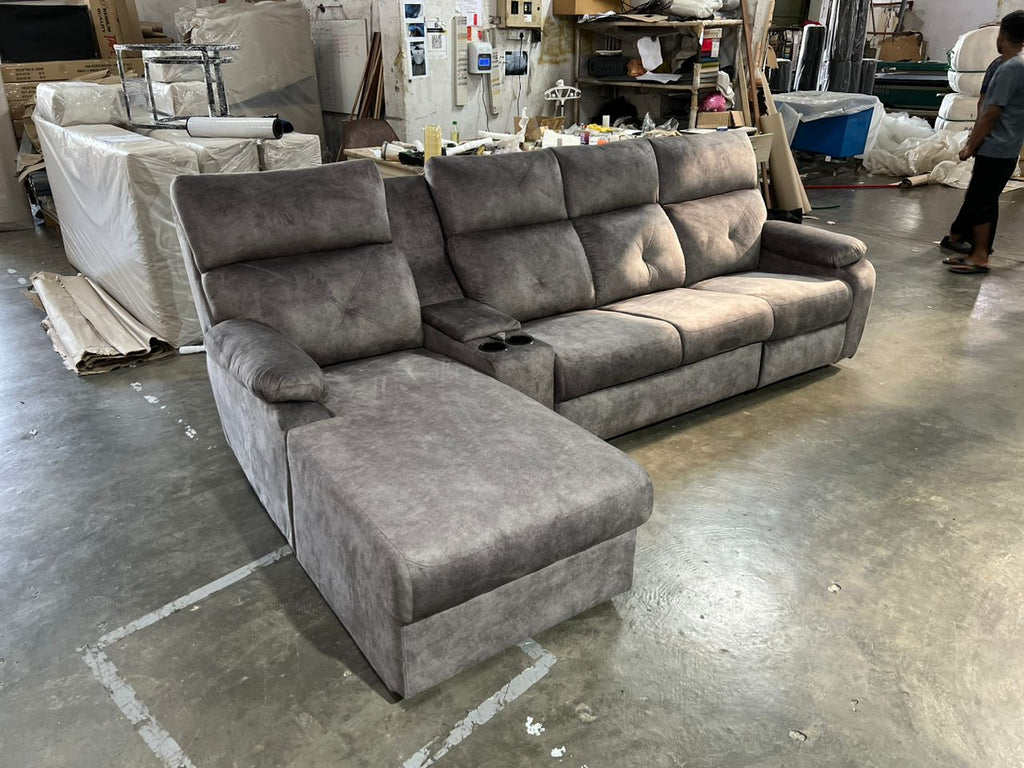 CozyRecline L-Shaped Sofa styled interior view