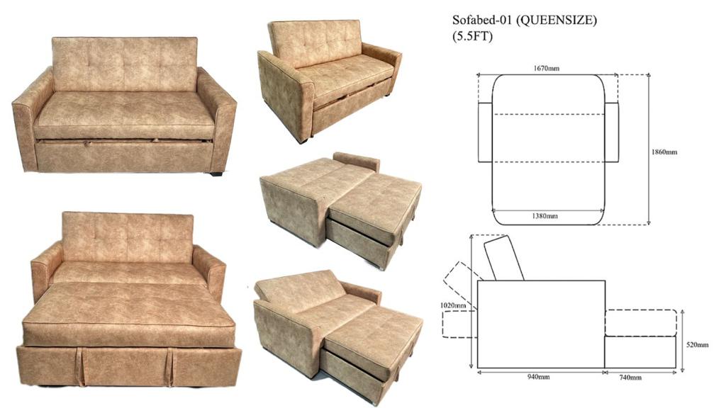 Sophia Sofa Bed styled interior view