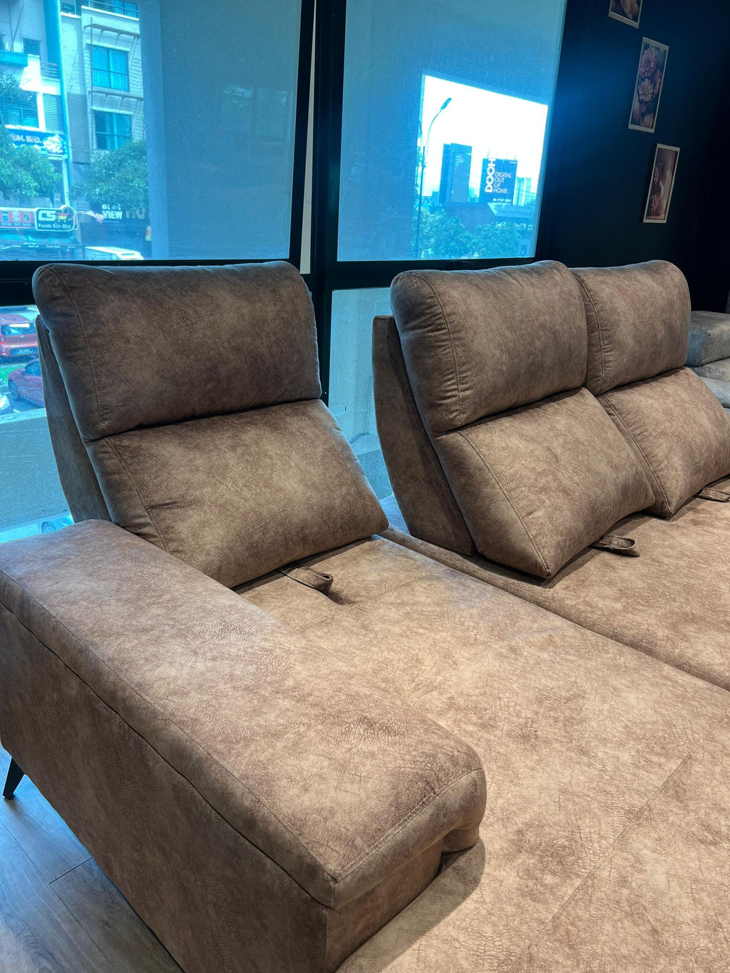 Flexi Push Back L Shape Sofa gallery photo