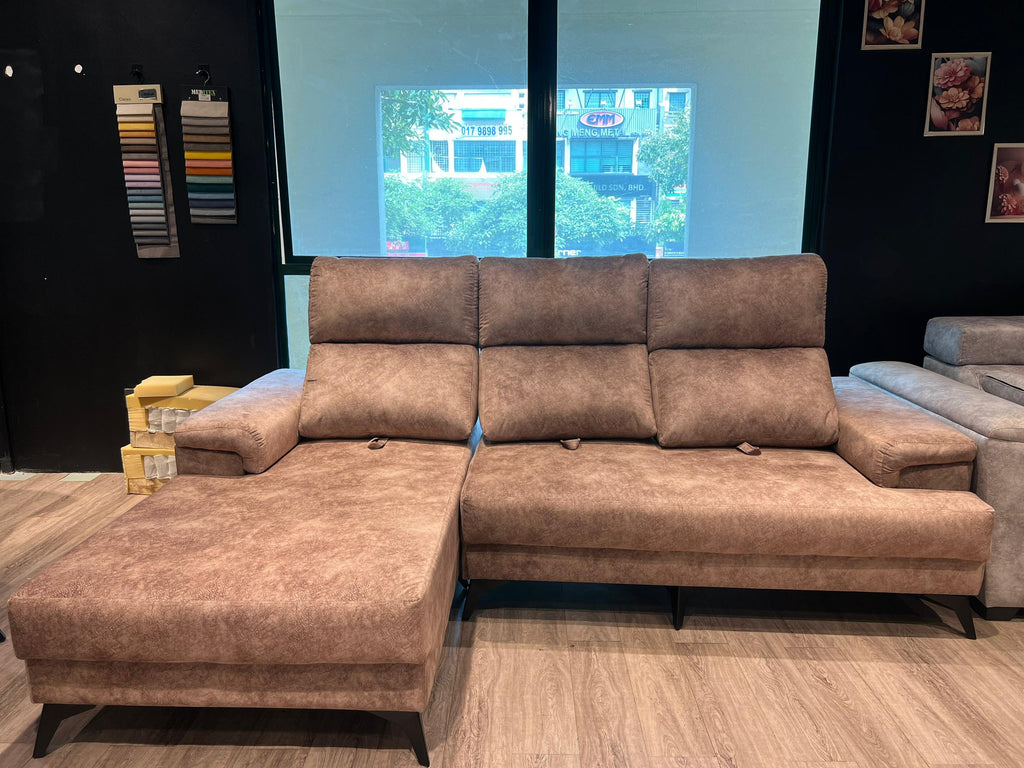 Flexi Push Back L Shape Sofa styled interior view