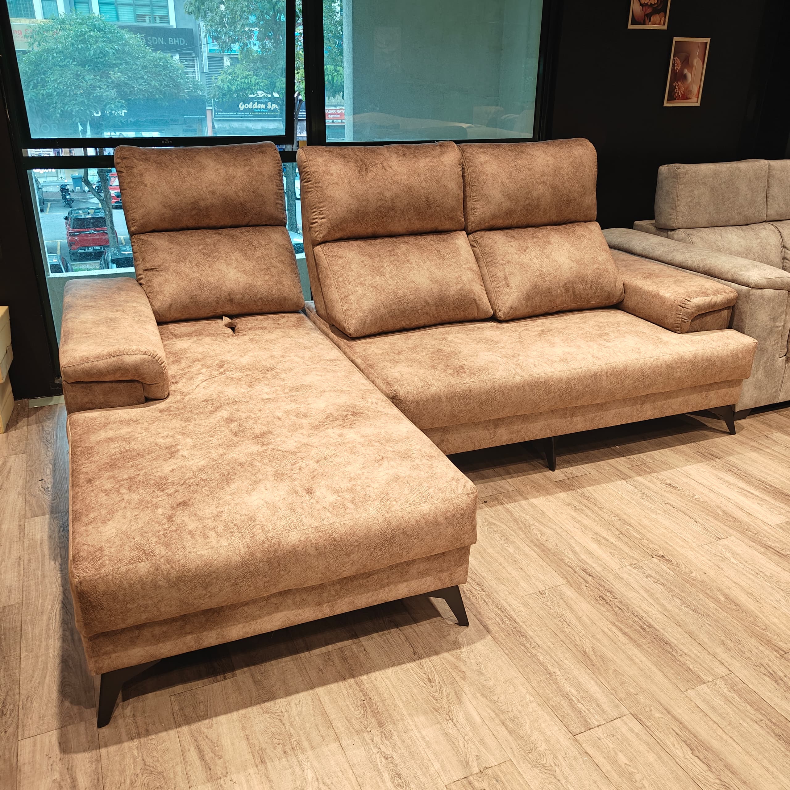 Flexi Push Back L Shape Sofa lifestyle image