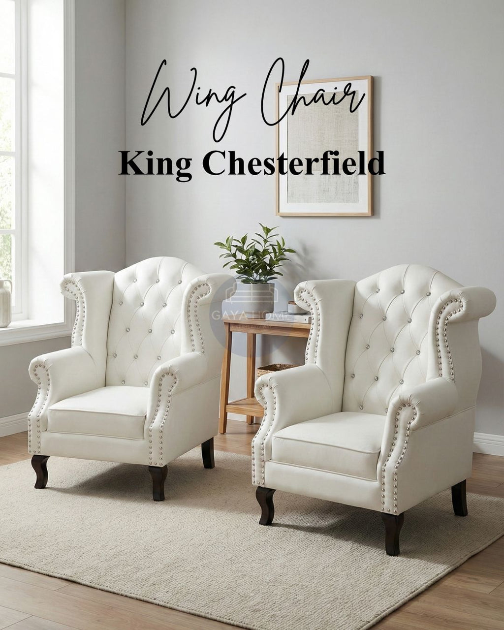 King Chesterfield Wing Chair lifestyle image