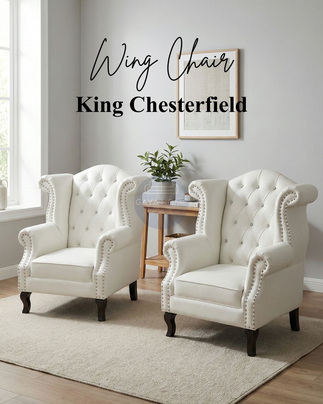 King Chesterfield Wing Chair lifestyle image