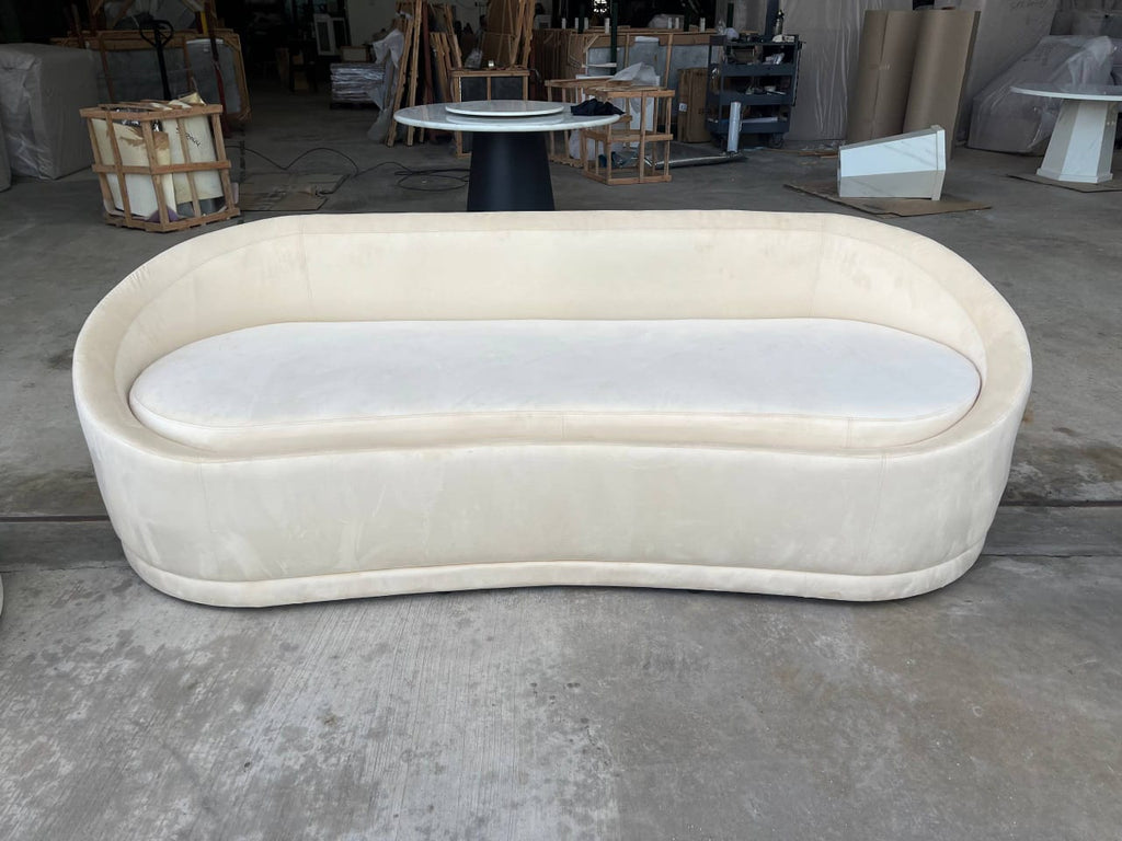 The Dune Set Curved Designer Sofa angled room view