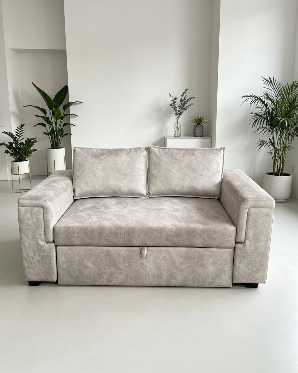 Marco trifold sofa bed front view in sofa mode