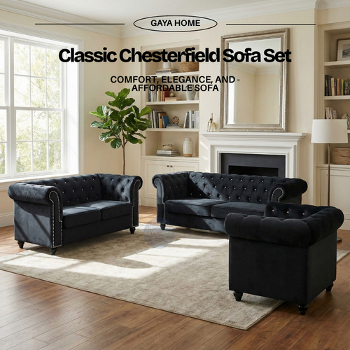Classic Chesterfield Sofa Set product image