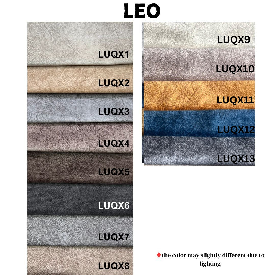 Leo upholstery colour swatches for Gaya Home furniture